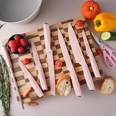 14-Piece Kitchen Knife Set with Knife Block and Sharpener Dishwasher Safe