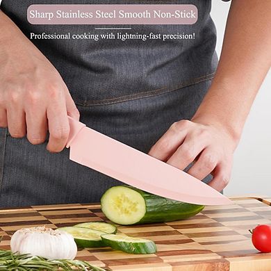 14-Piece Kitchen Knife Set with Knife Block and Sharpener Dishwasher Safe