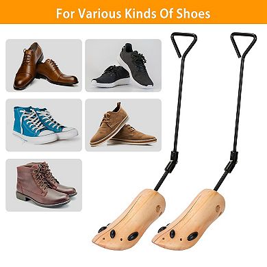Adjustable Wooden Boot Stretcher Shoe Width Expander for Men’s Boots (1 Pair)
