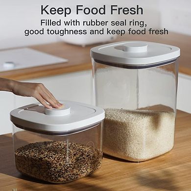 10 Lb Rice and Cereal Storage Container with Measuring Cup Kitchen Pantry Bin
