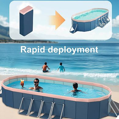 1.7m Foldable Pool Not-Inflatable, Summer Outdoor Swimming