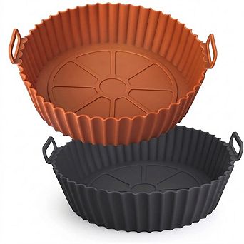 2 Pack Silicone Air Fryer Liners Reusable & Heat-Resistant