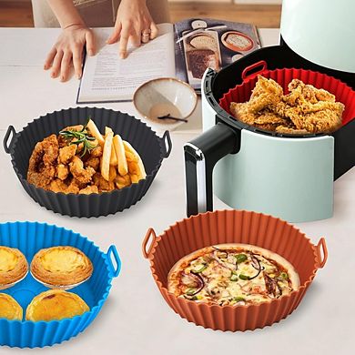 2 Pack Silicone Air Fryer Liners Reusable & Heat-Resistant