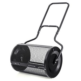 24" Aluminum Peat Moss Spreader with Upgrade Side Latches and U-Shape Handle