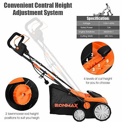 15 Inch 13 Amp Electric Scarifier with Collection Bag