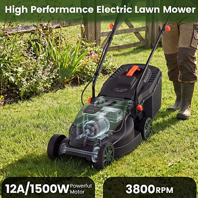 13.5" 12AMP Electric Tiller with Foldable Handle and Collection Bag