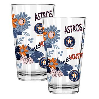 MLB Houston Astros 2-Pack 16-oz. Flowers Pint Glass Set