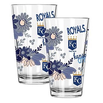 MLB Kansas City Royals 2-Pack 16-oz. Flowers Pint Glass Set