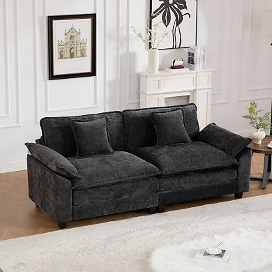 Sectional Couch,Modular Ergonomic Sofa Breathable Chenille Fabric for Living Room Bedroom Apartment