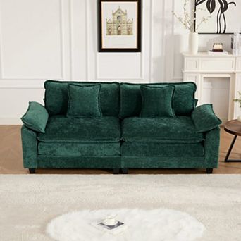 Sectional Couch,Modular Ergonomic Sofa Breathable Chenille Fabric for Living Room Bedroom Apartment