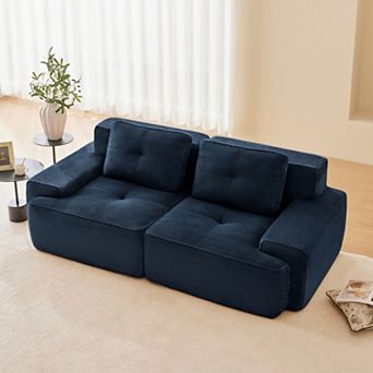 82" L-Shaped Modular Sectional Sofa, Corduroy Fabric,Deep Seat No Assembly for Living Room Apartment
