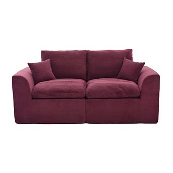 Modular Sectional Cloud Sofa,Removable Corduroy Cover for Living Room Bedroom Apartment,No Assembly