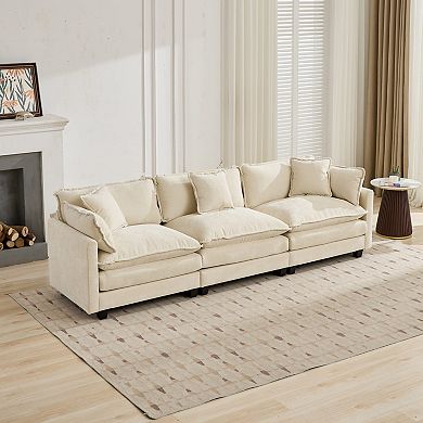 Modular Sectional Sofa Breathable Chenille & Ergonomic, for Living Room Bedroom Apartment