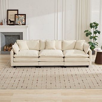 Modular Sectional Sofa Breathable Chenille & Ergonomic, for Living Room Bedroom Apartment