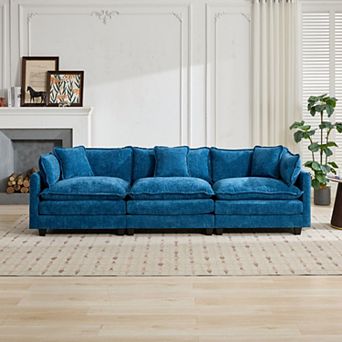 Modular Sectional Sofa Breathable Chenille & Ergonomic, for Living Room Bedroom Apartment