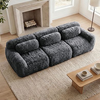 114 Inch Modular Sectional Sofa,Ergonomic, Non-Slip Base for Study Home, No Assembly Required