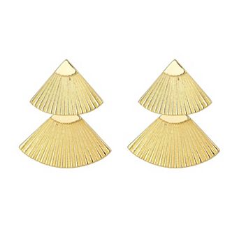Adornia 14k Gold Flash Plated Honore Statement Earrings