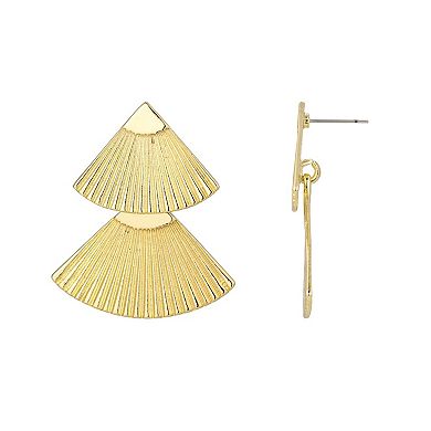 Adornia 14k Gold Flash Plated Honore Statement Earrings