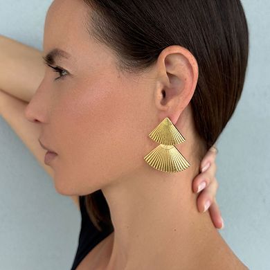 Adornia 14k Gold Flash Plated Honore Statement Earrings