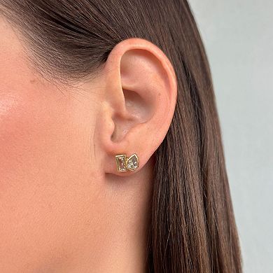 Adornia 14k Gold Flash Plated Cubic Zirconia Opera Earrings