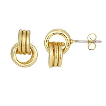 Adornia 14k Gold Flash Plated Maeve Vintage Stud Earrings