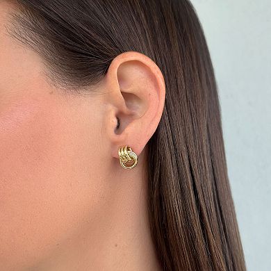 Adornia 14k Gold Flash Plated Maeve Vintage Stud Earrings