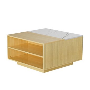 Lift Top Coffee Table with Storage, 31.5" Square for Living Room, Small Space