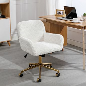 Height Adjustable Swivel Desk Chair, Upholstered Vanity Chair for Women,for Bedroom Office Study
