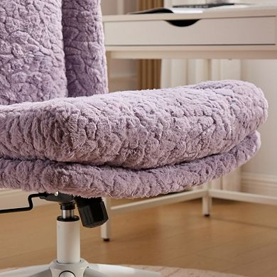 26.4” Wide Seat Office Vanity Chair,Double Cushion & Adjustable,Suitable for Study,Bedroom