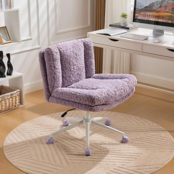 26.4” Wide Seat Office Vanity Chair,Double Cushion & Adjustable,Suitable for Study,Bedroom