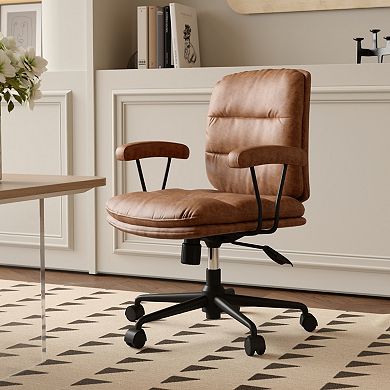 Office Chair,U-Shaped Ergonomic Design with Adjustable Backrest 90°-135°,Armrests for Office Study