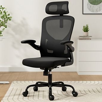 Ergonomic Office Chair with Adjustable Lumbar Support & Headrest, Mesh Desk Chair for Office Study