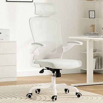 Ergonomic Office Chair with Adjustable Lumbar Support & Headrest, Mesh Desk Chair for Office Study