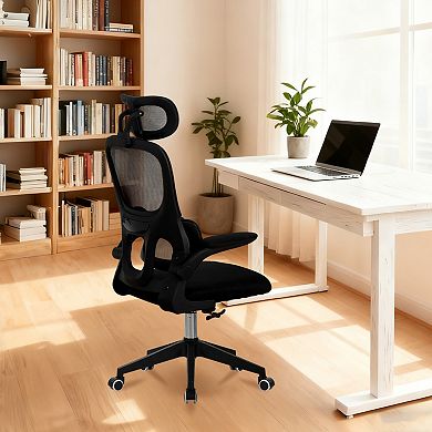High Back Ergonomic Office Chair, Tall Mesh Chair with 3D Headrest & Lumbar Support for Home Office