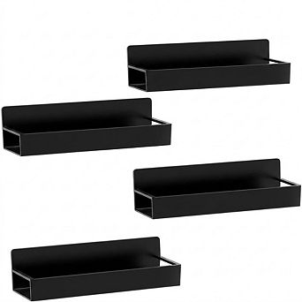 Adhesive Wall-Mounted Spice Rack Shelf for Cabinet and Pantry 4 pack