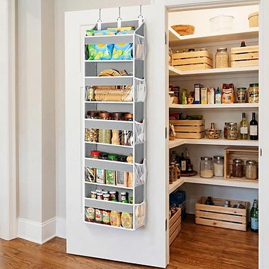 Over Door Hanging Organizer with 5 Large and 10 Side Pockets set of 2