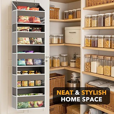 Over Door 5-Layer Organizer with Clear Window and Mesh Pockets