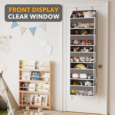 Over Door 5-Layer Organizer with Clear Window and Mesh Pockets