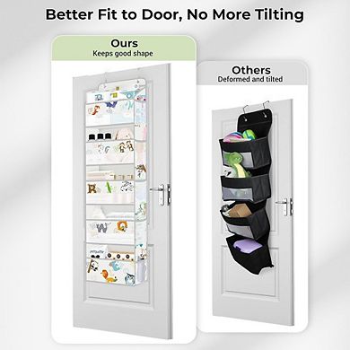 Over Door Animal Alphabet Organizer with 5 Hanging Shelves for Storage set of 2
