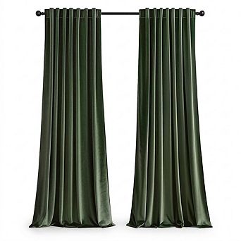 Velvet Blackout Curtains Thermal Insulated Drapes for Bedroom & Living Room