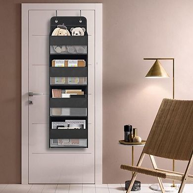 Over Door Hanging Organizer with 4 Large Pockets for Storage set of 2
