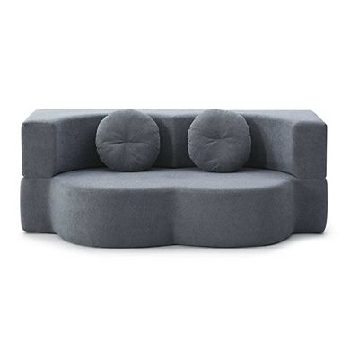 GOODSILO 2-in-1 Folding Twin Sleeper Sofa Bed Convertible Floor Futon Couch