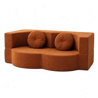GOODSILO 2-in-1 Folding Twin Sleeper Sofa Bed Convertible Floor Futon Couch