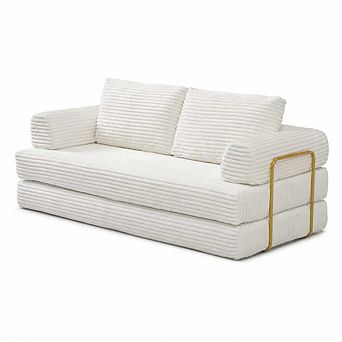 GOODSILO Convertible Folding Floor Sofa Bed Sleeper Futon with Pillows