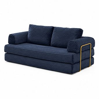 GOODSILO Convertible Folding Floor Sofa Bed Sleeper Futon with Pillows