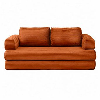 GOODSILO Convertible Folding Floor Sofa Bed Sleeper Futon with Pillows
