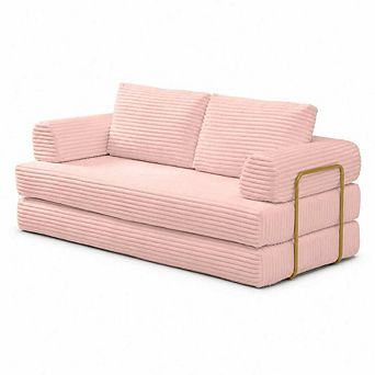 GOODSILO Convertible Folding Floor Sofa Bed Sleeper Futon with Pillows