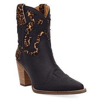 Dingo Run Wild Women's Leather Ankle Booties With Block Heel