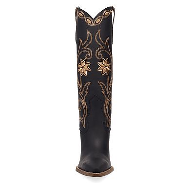 Dingo Miss Daisy Women's Leather Embroidered Knee-High Boots