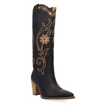 Dingo Miss Daisy Women's Leather Embroidered Knee-High Boots